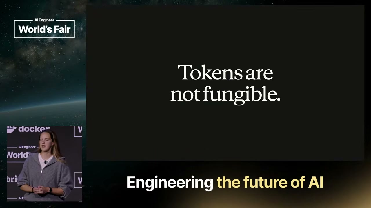 Anthropic slide: "Tokens are not fungible."